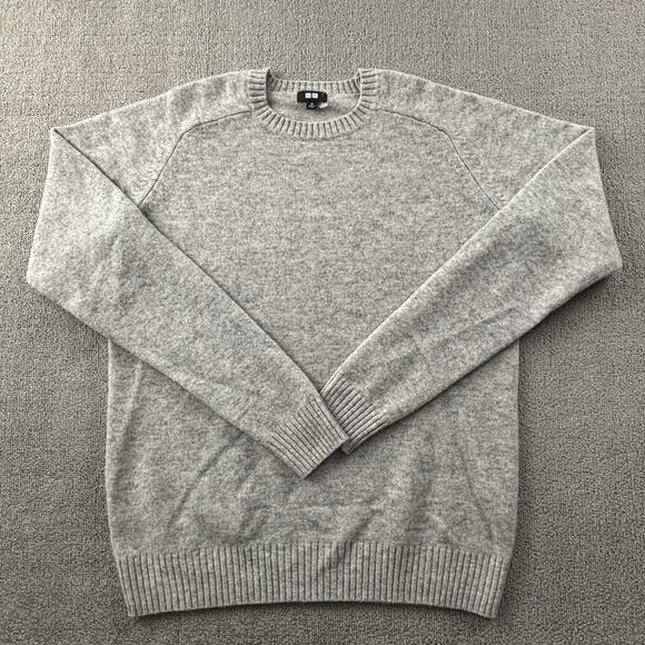 Uniqlo Sweater Adult Medium Gray Long Sleeve Sweatshirt Casual Men's - Picture 1 of 14